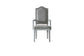 ACME House Marchese Arm Chair, Two Tone Gray Fabric & Pearl Gray Finish FredCo
