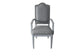 ACME House Marchese Arm Chair, Two Tone Gray Fabric & Pearl Gray Finish FredCo