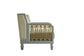 ACME House Marchese Chair w/Pillow, Pearl White PU, Two Tone Beige Fabric, Gold & Pearl Gray Finish FredCo