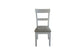 ACME House Marchese Side Chair, Two Tone Gray Fabric & Pearl Gray Finish FredCo