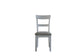 ACME House Marchese Side Chair, Two Tone Gray Fabric & Pearl Gray Finish FredCo