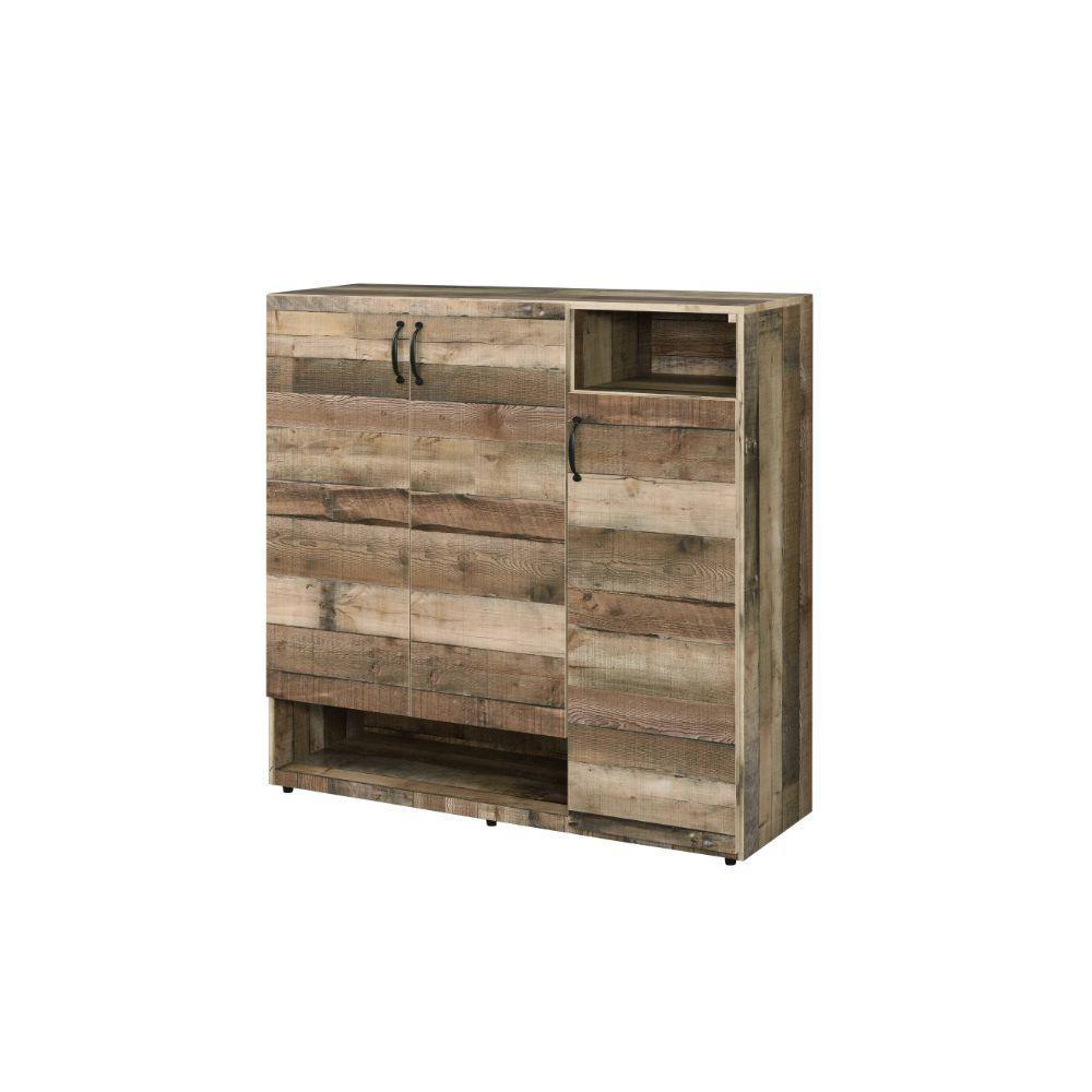 ACME Howia Cabinet, Rustic Gray Oak FredCo