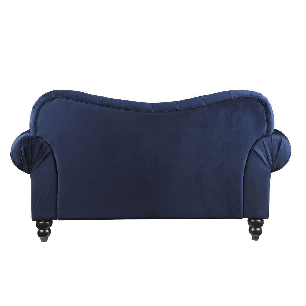 ACME Iberis Loveseat, Navy Velvet 53407 FredCo