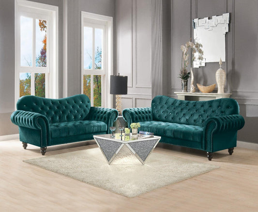 ACME Iberis Sofa, Green Velvet 53400 FredCo