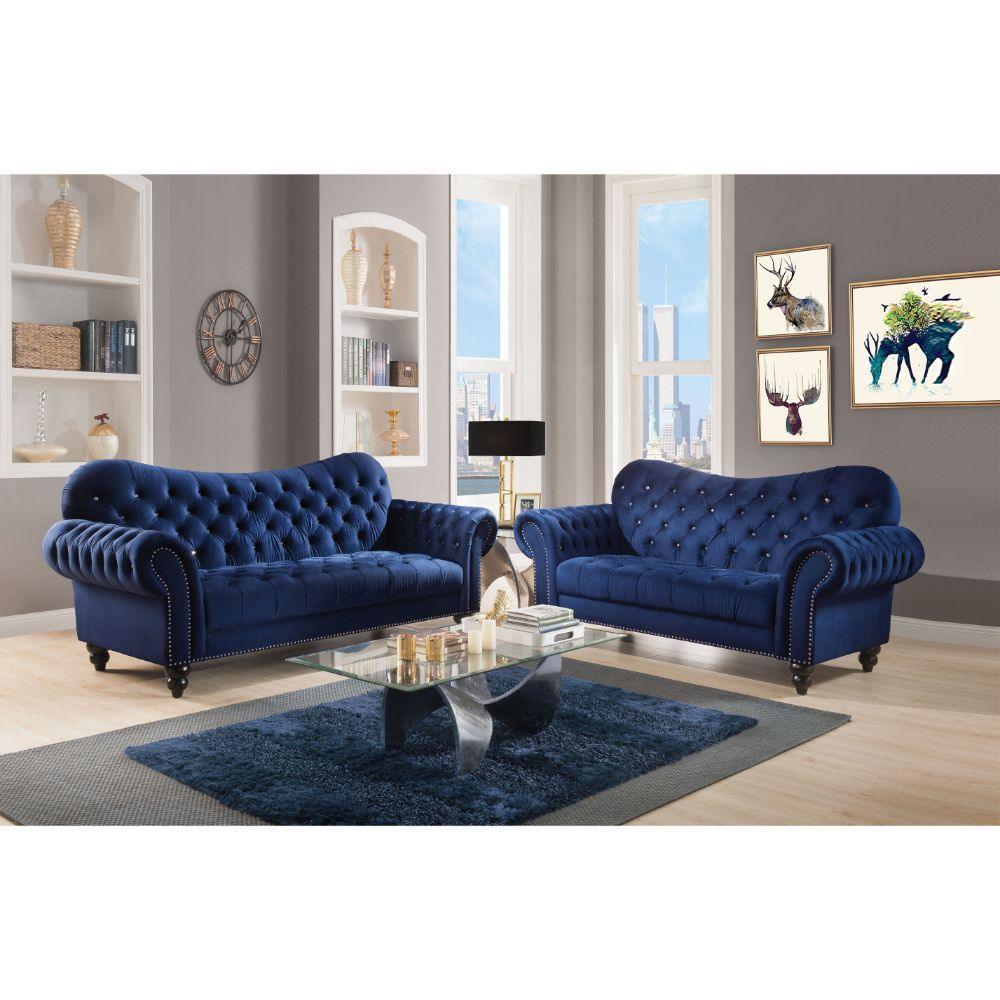 ACME Iberis Sofa, Navy Velvet 53405 FredCo