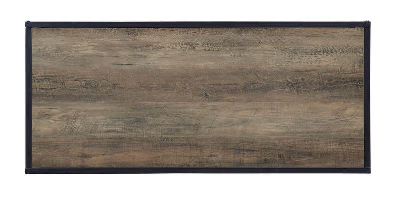 ACME Idella Coffee Table, Rustic Oak & Black Finish FredCo