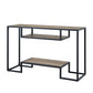 ACME Idella Console Table, Rustic Oak & Black Finish FredCo
