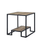 ACME Idella End Table, Rustic Oak & Black Finish FredCo