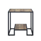 ACME Idella End Table, Rustic Oak & Black Finish FredCo