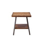 ACME Ikram 2Pc Pk End Table, Weathered Oak & Sandy Black FredCo