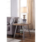 ACME Ikram 2Pc Pk End Table, Weathered Oak & Sandy Black FredCo