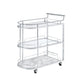 ACME Inyo Serving Cart, Clear Glass & Chrome Finish FredCo