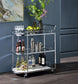 ACME Inyo Serving Cart, Clear Glass & Chrome Finish FredCo