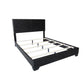 ACME Ireland III Eastern King Bed (Panel), Black PU 14337EK FredCo