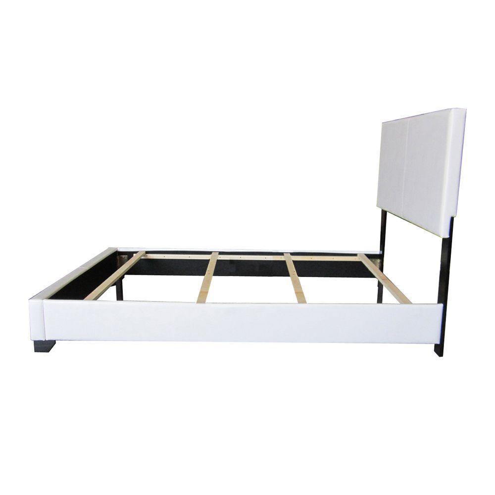 ACME Ireland III Queen Bed, White PU 14390Q FredCo