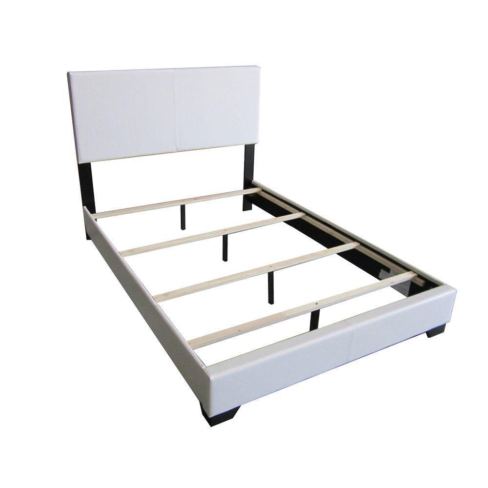 ACME Ireland III Queen Bed, White PU 14390Q FredCo