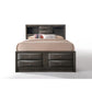 ACME Ireland Queen Bed w/Storage, Gray Oak 22700Q FredCo
