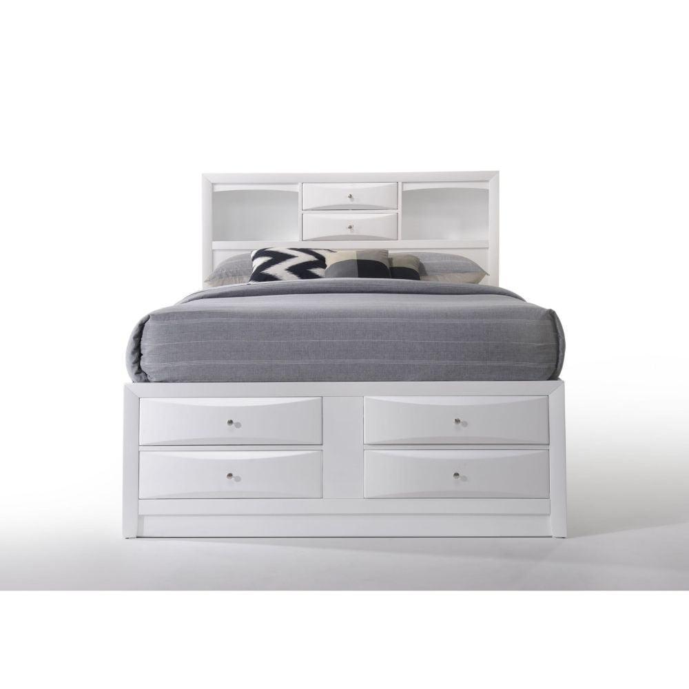ACME Ireland Queen Bed w/Storage, White 21700Q FredCo