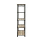 ACME Itzel Bookshelf, Antique Oak & Sandy Gray FredCo