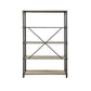 ACME Itzel Bookshelf, Antique Oak & Sandy Gray FredCo