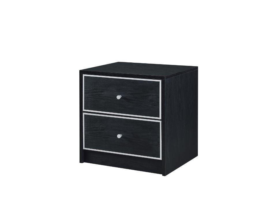 ACME Jabir Accent Table, Brown Walnut & Black Finish FredCo