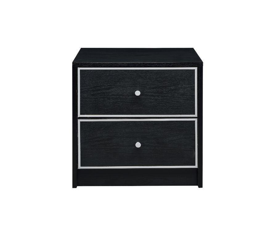 ACME Jabir Accent Table, Brown Walnut & Black Finish FredCo