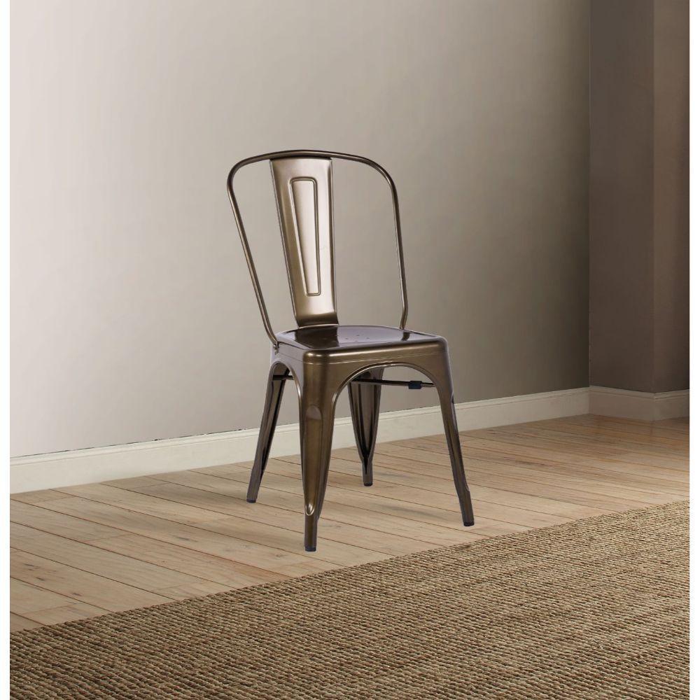 ACME Jakia Side Chair (Set-2), Bronze FredCo