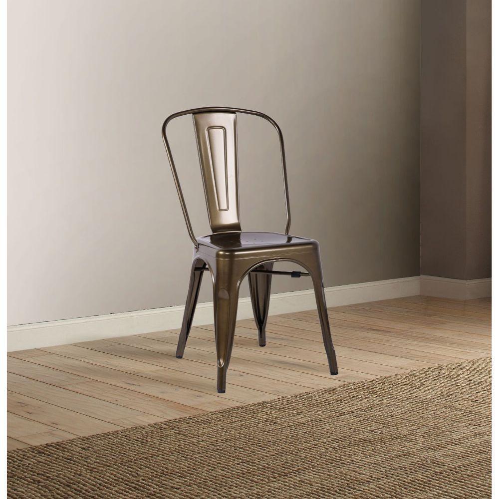 ACME Jakia Side Chair (Set-2), Bronze FredCo
