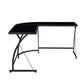 ACME Janison Desk, Black Glass & Black FredCo