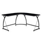 ACME Janison Desk, Black Glass & Black FredCo