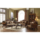 ACME Jardena Sofa w/6 Pillows, Fabric & Cherry Oak FredCo