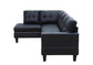 ACME Jeimmur Sectional Sofa , Black PU FredCo