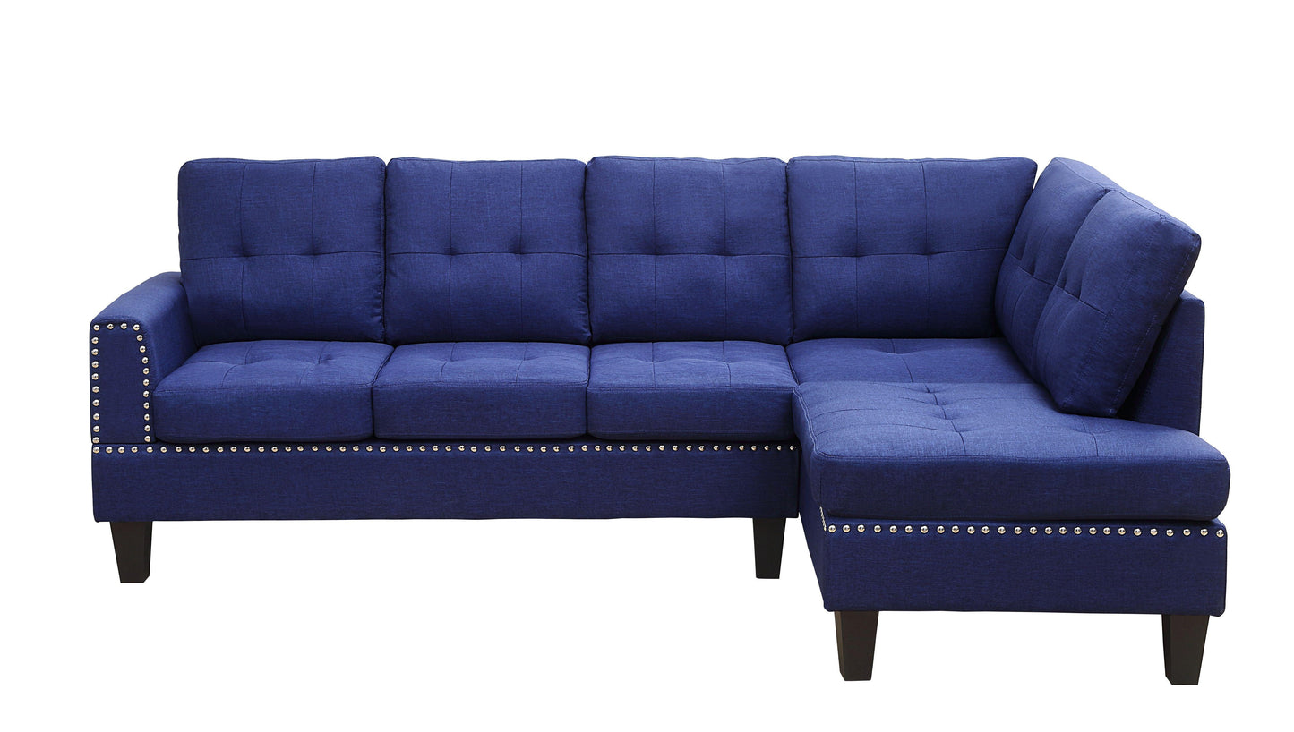 ACME Jeimmur Sectional Sofa , Blue Linen FredCo