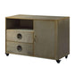 ACME Jennavieve Cabinet, Gold Aluminum FredCo