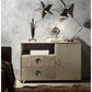 ACME Jennavieve Cabinet, Gold Aluminum FredCo