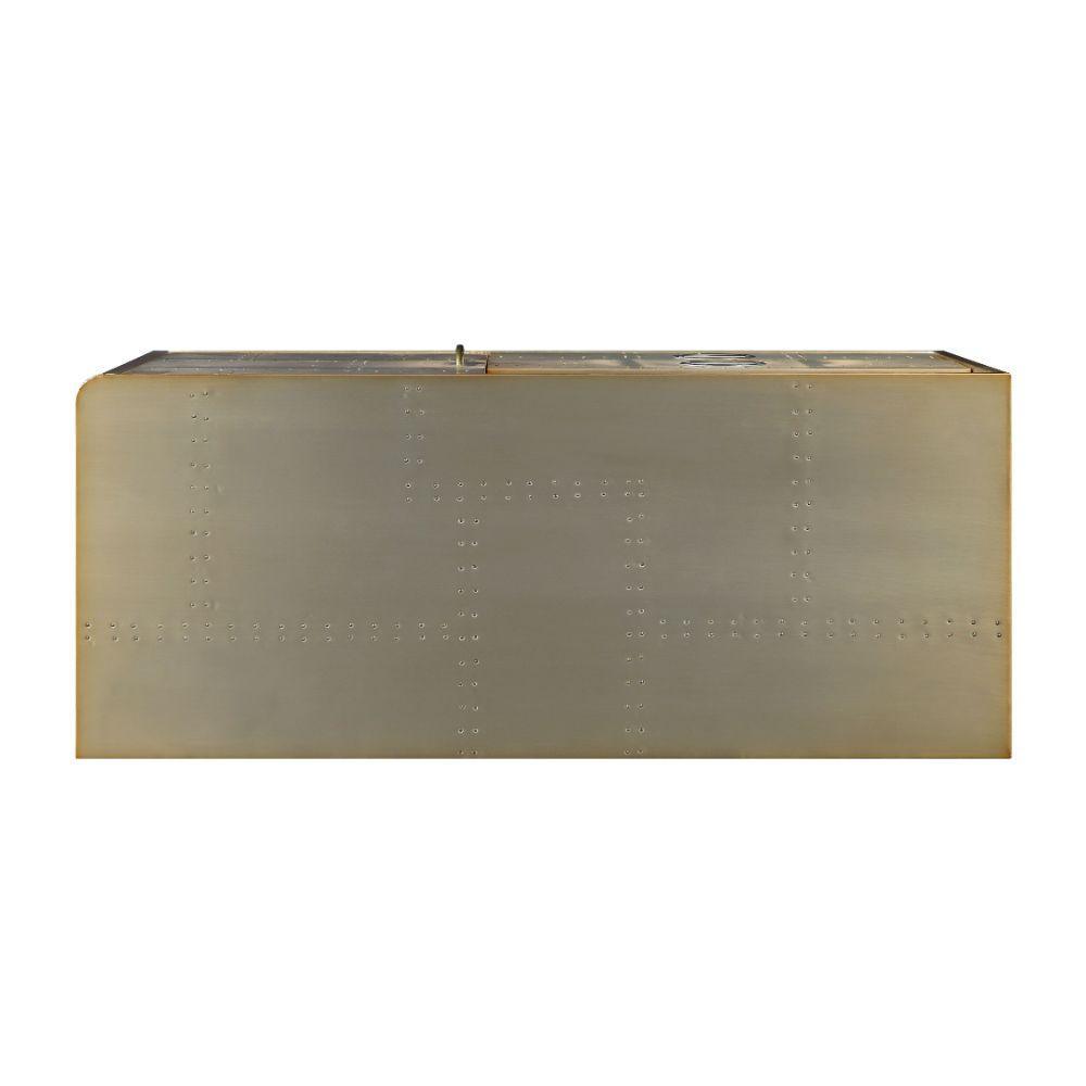 ACME Jennavieve Cabinet, Gold Aluminum FredCo