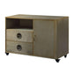 ACME Jennavieve Cabinet, Gold Aluminum FredCo