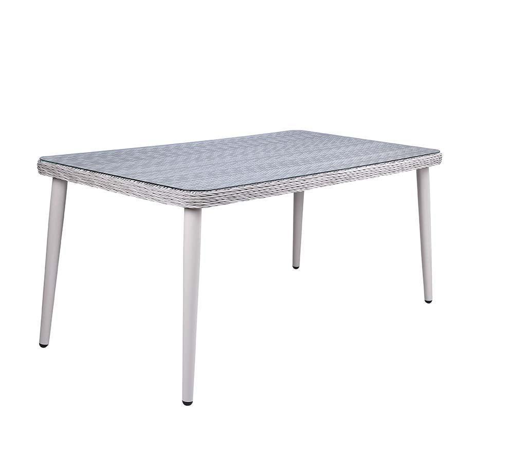 ACME Jenneva 7Pc Patio Dining Set, Night Green Fabric & Gray Finish FredCo