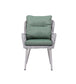 ACME Jenneva 7Pc Patio Dining Set, Night Green Fabric & Gray Finish FredCo