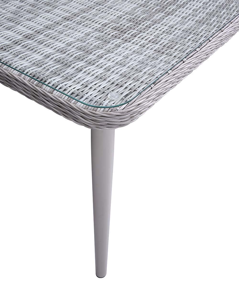 ACME Jenneva 7Pc Patio Dining Set, Night Green Fabric & Gray Finish FredCo