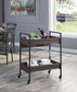 ACME Jerrick Serving Cart, Walnut & Black Finish FredCo