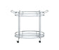 ACME Jinx Serving Cart, Clear Glass & Chrome Finish FredCo