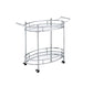 ACME Jinx Serving Cart, Clear Glass & Chrome Finish FredCo