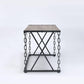 ACME Jodie Console Table, Rustic Oak & Antique Black Finish FredCo
