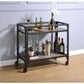 ACME Jorgensen Serving Cart, Rustic Oak & Charcoal FredCo