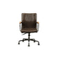 ACME Joslin Executive Office Chair, Distress Chocolate Top Grain Leather FredCo