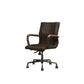 ACME Joslin Executive Office Chair, Distress Chocolate Top Grain Leather FredCo