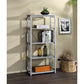 ACME Jurgen Bookshelf, Faux Concrete & Silver FredCo