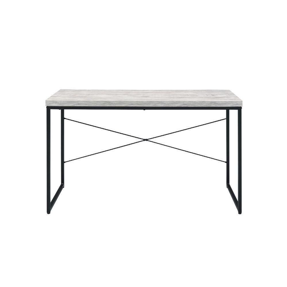 ACME Jurgen Desk, Antique White & Black FredCo