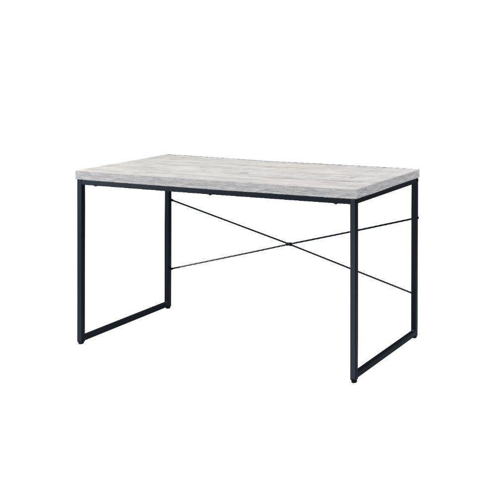 ACME Jurgen Desk, Antique White & Black FredCo